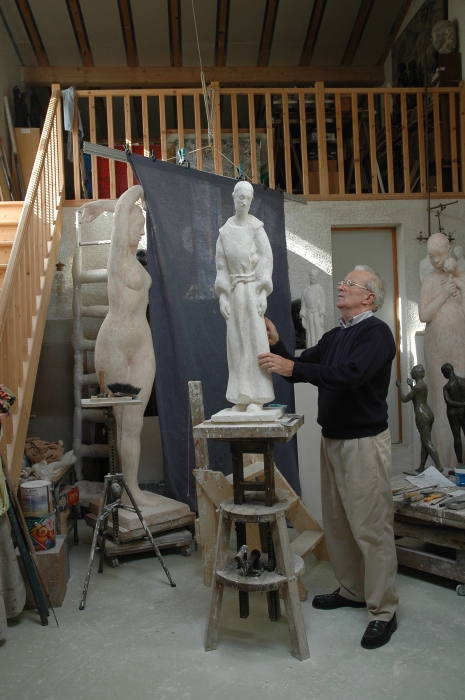 A view of his studio